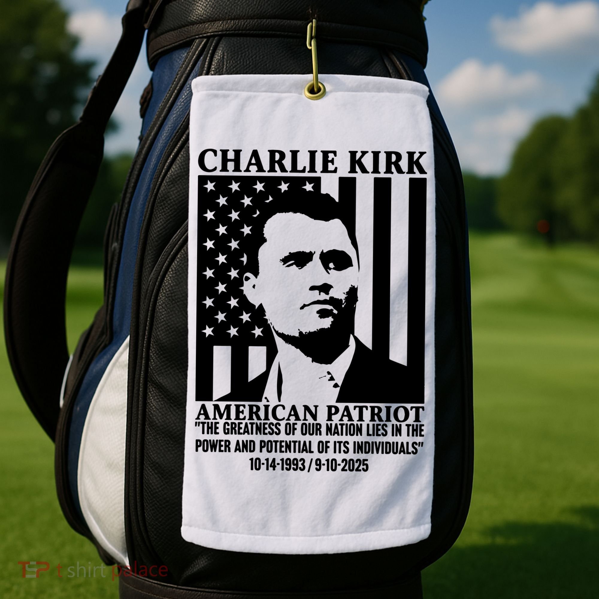 Charlie Kirk American Patriot 1993-2025 Golf Towel