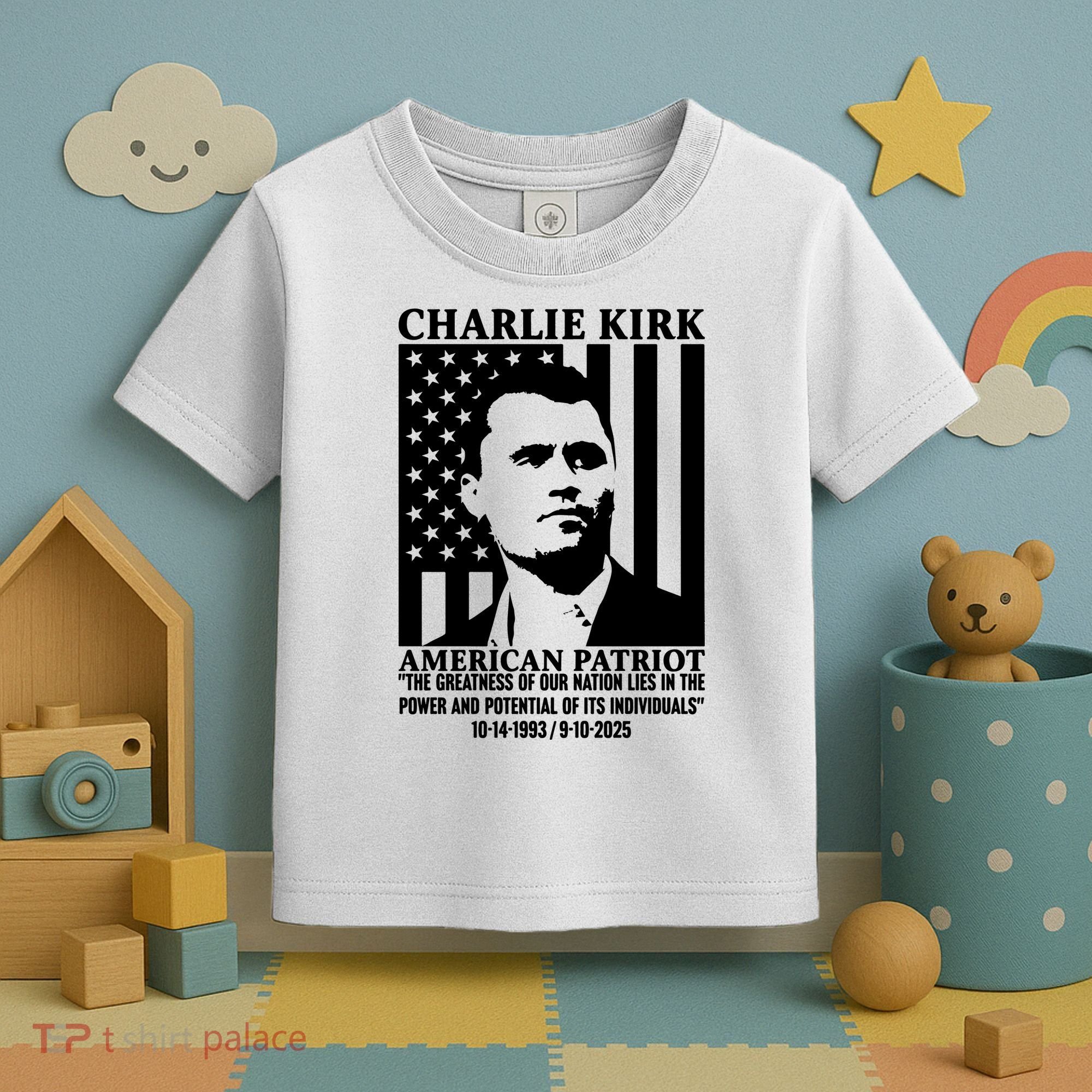 Charlie Kirk American Patriot 1993-2025 Toddler T-Shirt