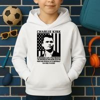 Charlie Kirk American Patriot 1993-2025 Kids Hoodie thumb 2