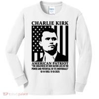 Charlie Kirk American Patriot 1993-2025 Kids Long Sleeve Shirt thumb 0