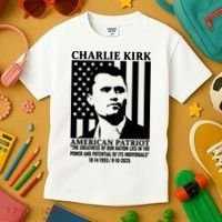 Charlie Kirk American Patriot 1993-2025 Kids T-Shirt thumb 3