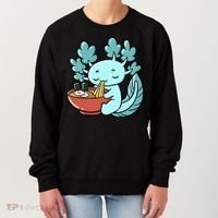 Cute Kawaii Anime Axolotl Japanese Ramen Noodles Women's Sweatshirt thumb 0
