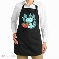 Cute Kawaii Anime Axolotl Japanese Ramen Noodles Apron thumb 2