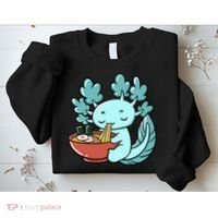 Cute Kawaii Anime Axolotl Japanese Ramen Noodles Sweatshirt thumb 2