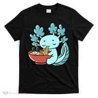 Cute Kawaii Anime Axolotl Japanese Ramen Noodles T-Shirt thumb 0