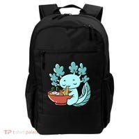Cute Kawaii Anime Axolotl Japanese Ramen Noodles Backpack thumb 0