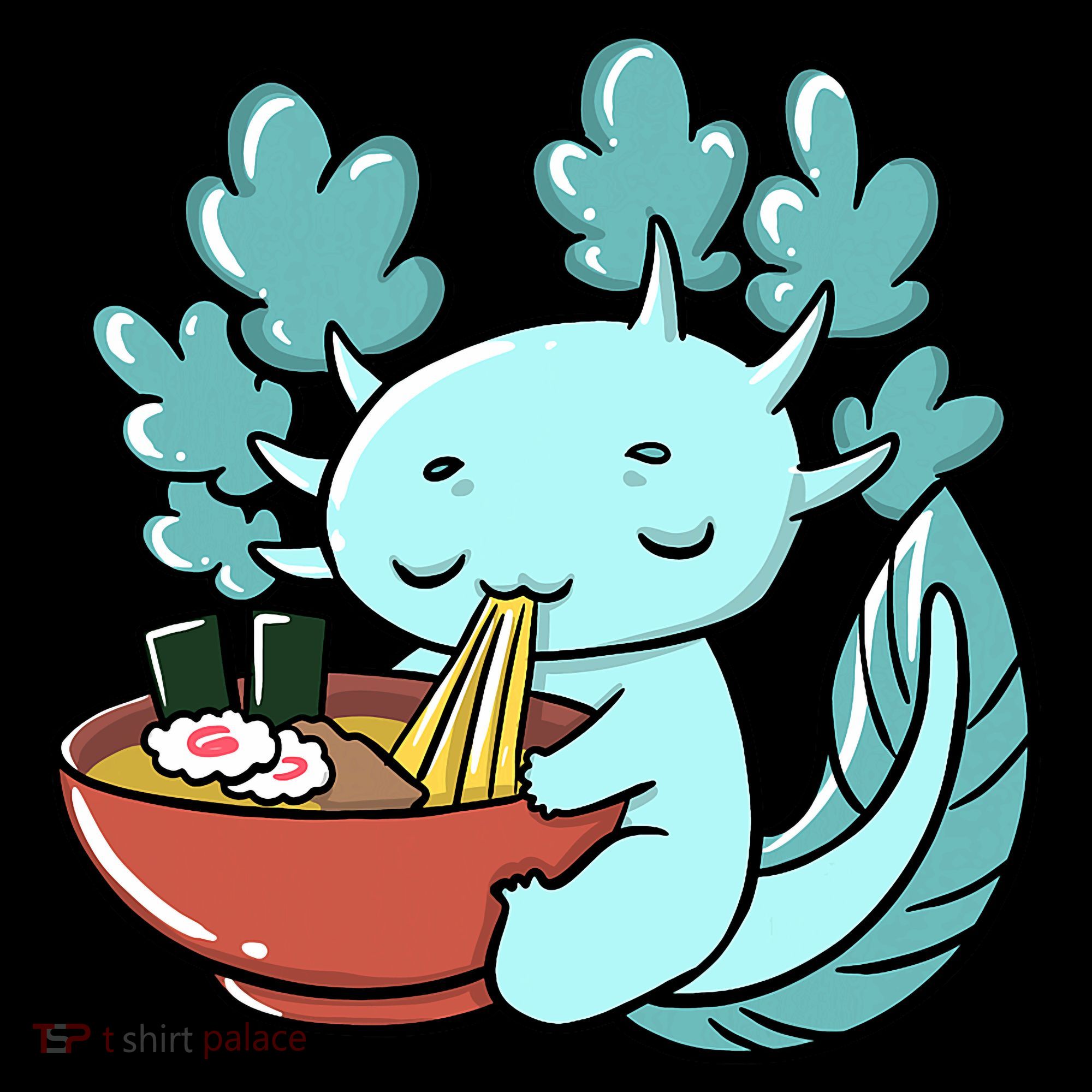Cute Kawaii Anime Axolotl Japanese Ramen Noodles Coffee Mug