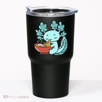 Cute Kawaii Anime Axolotl Japanese Ramen Noodles Tumbler thumb 0