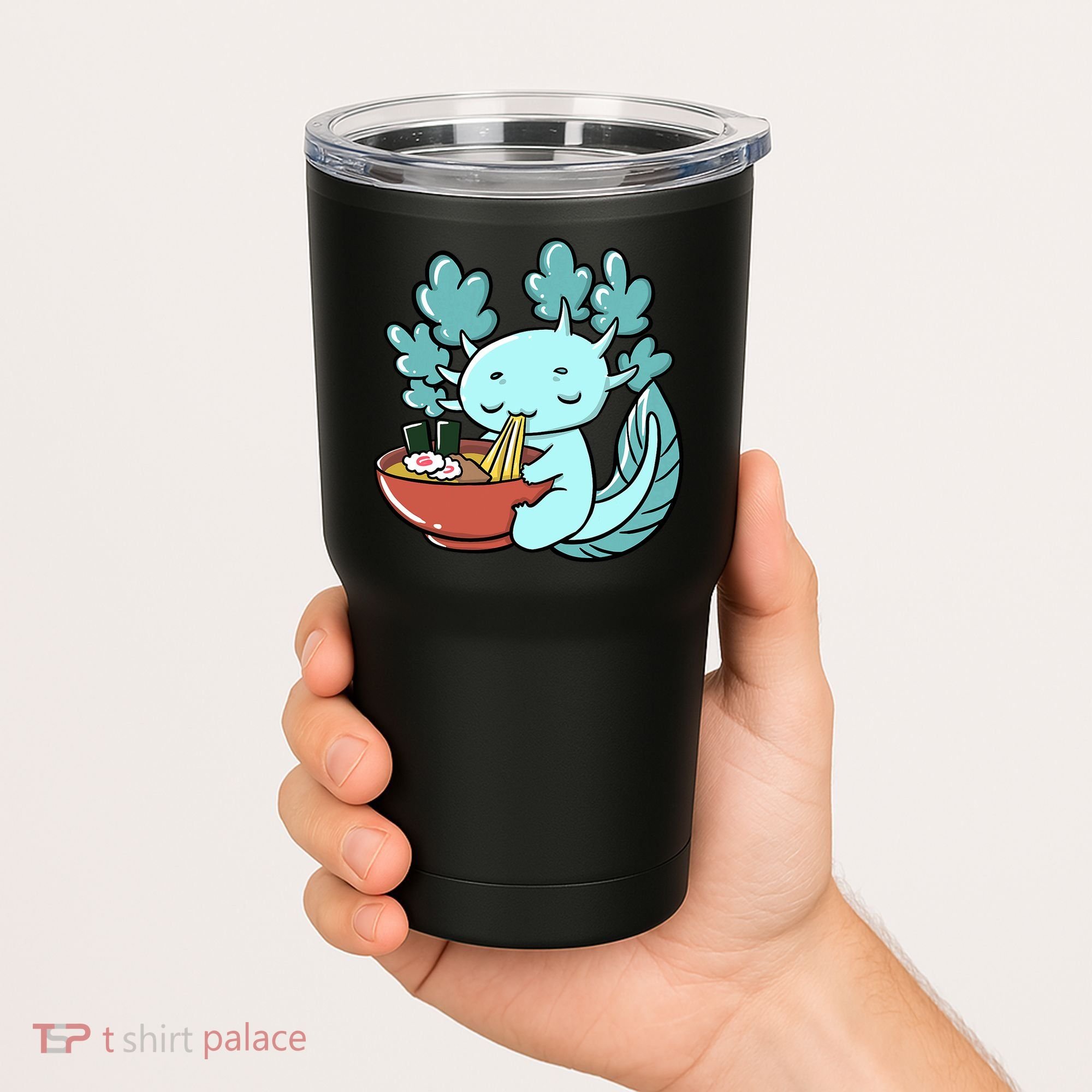 Cute Kawaii Anime Axolotl Japanese Ramen Noodles Tumbler
