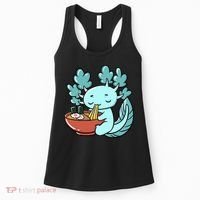 Cute Kawaii Anime Axolotl Japanese Ramen Noodles Women's Tank Top thumb 0