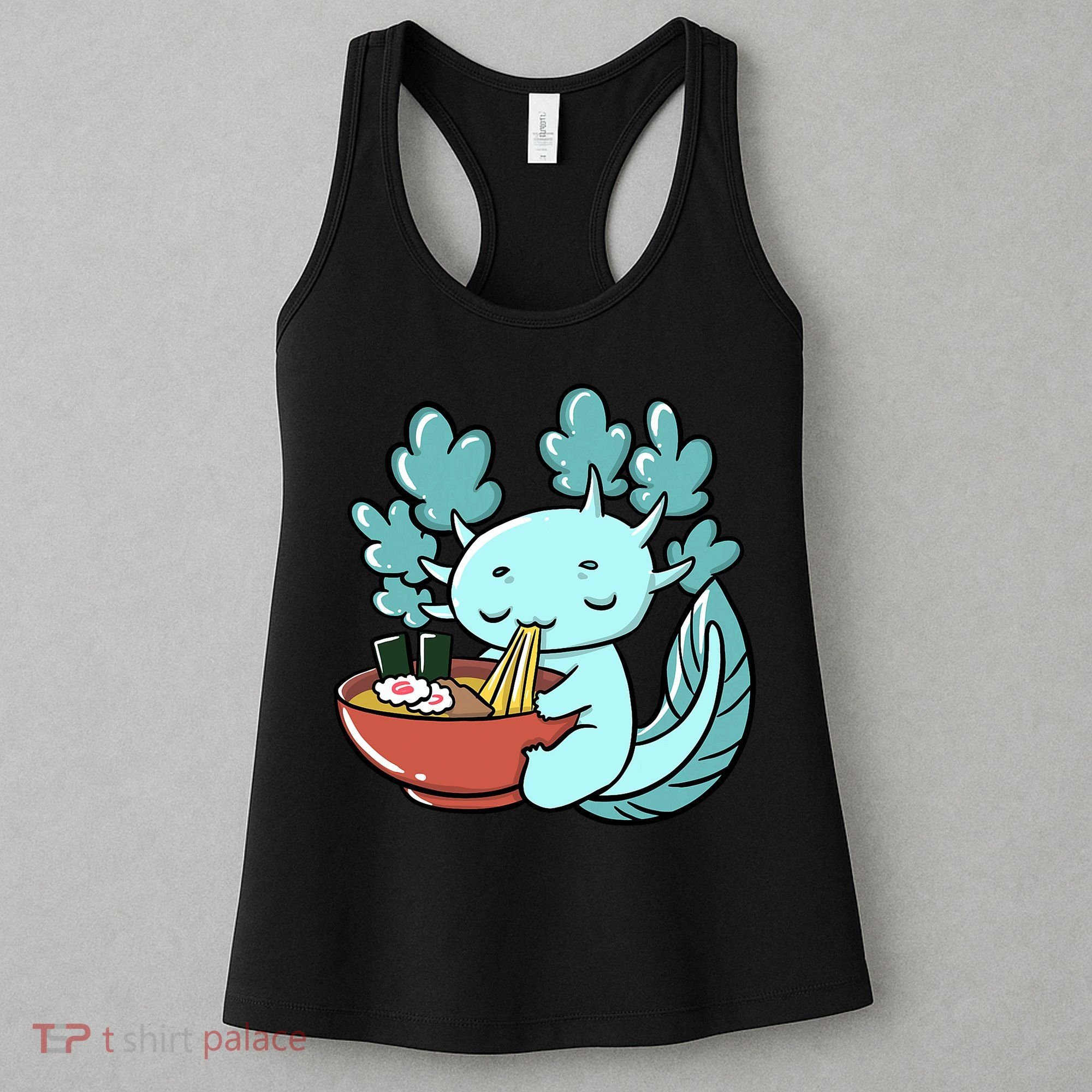 Cute Kawaii Anime Axolotl Japanese Ramen Noodles Women's Tank Top