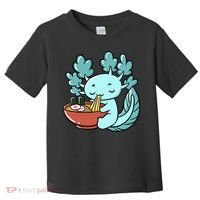 Cute Kawaii Anime Axolotl Japanese Ramen Noodles Toddler T-Shirt thumb 0