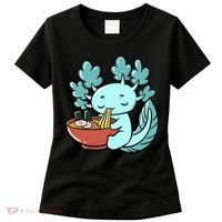 Cute Kawaii Anime Axolotl Japanese Ramen Noodles Women's T-Shirt thumb 0
