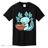 Cute Kawaii Anime Axolotl Japanese Ramen Noodles Kids T-Shirt thumb 0