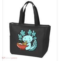 Cute Kawaii Anime Axolotl Japanese Ramen Noodles Tote Bag thumb 3