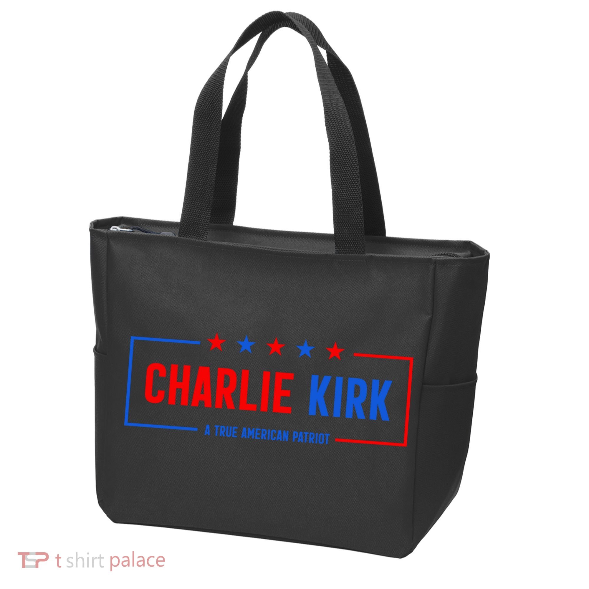 Charlie Kirk American Patriot Hero Tote Bag