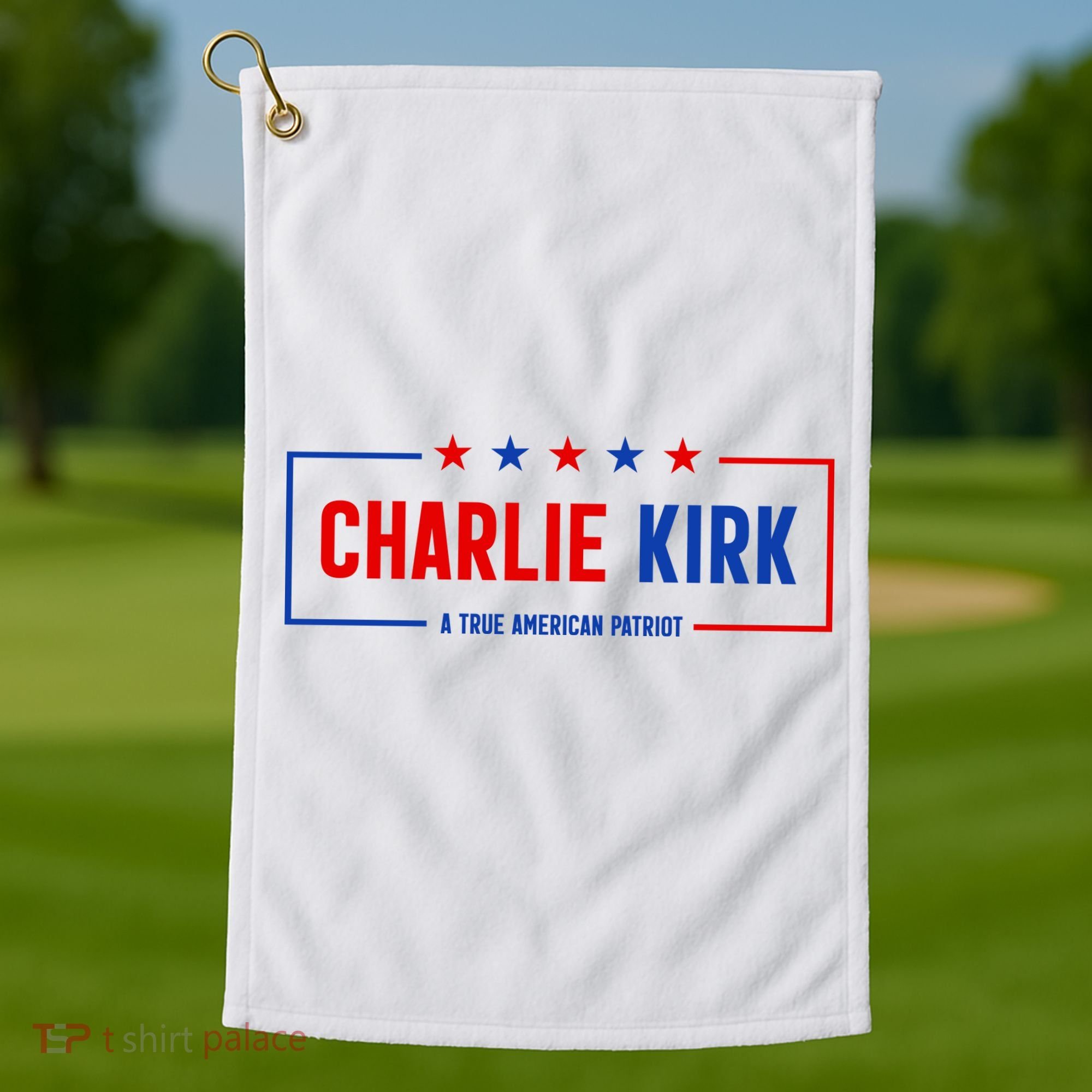 Charlie Kirk American Patriot Hero Golf Towel