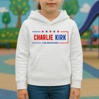 Charlie Kirk American Patriot Hero Kids Hoodie thumb 3
