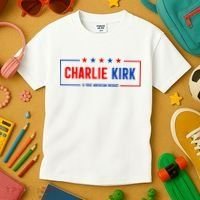 Charlie Kirk American Patriot Hero Kids T-Shirt thumb 3