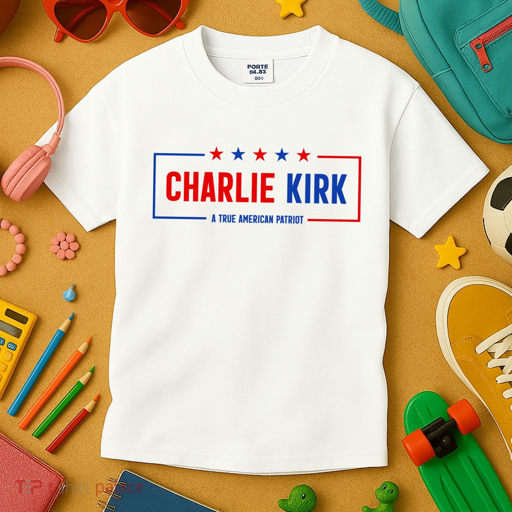 Charlie Kirk American Patriot Hero Kids T-Shirt
