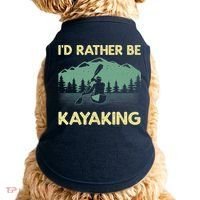 Cool Kayaking Art For Kayak Paddle Boating Kayaker Doggie Tank thumb 0