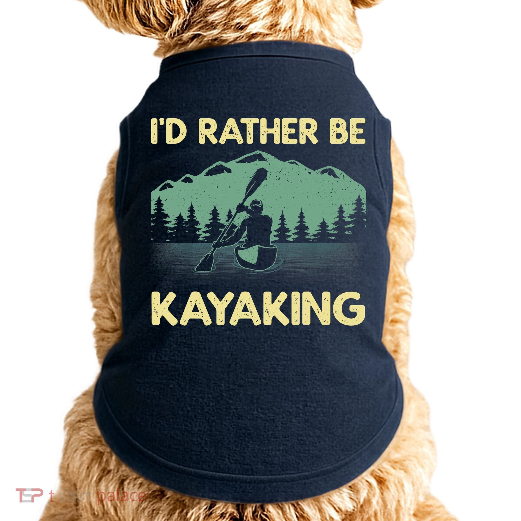 Cool Kayaking Art For Kayak Paddle Boating Kayaker Doggie Tank