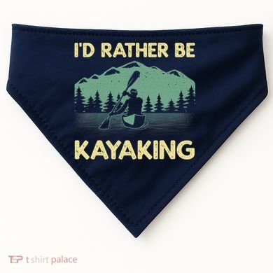 Cool Kayaking Art For Kayak Paddle Boating Kayaker USA-Made Doggie Bandana