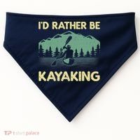 Cool Kayaking Art For Kayak Paddle Boating Kayaker USA-Made Doggie Bandana thumb 0