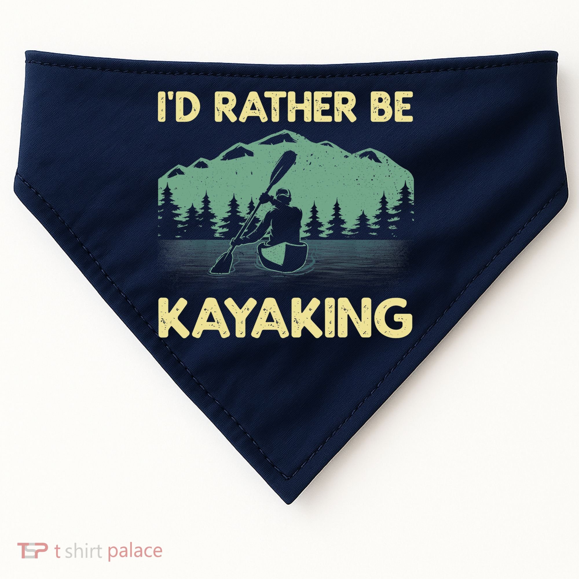 Cool Kayaking Art For Kayak Paddle Boating Kayaker USA-Made Doggie Bandana