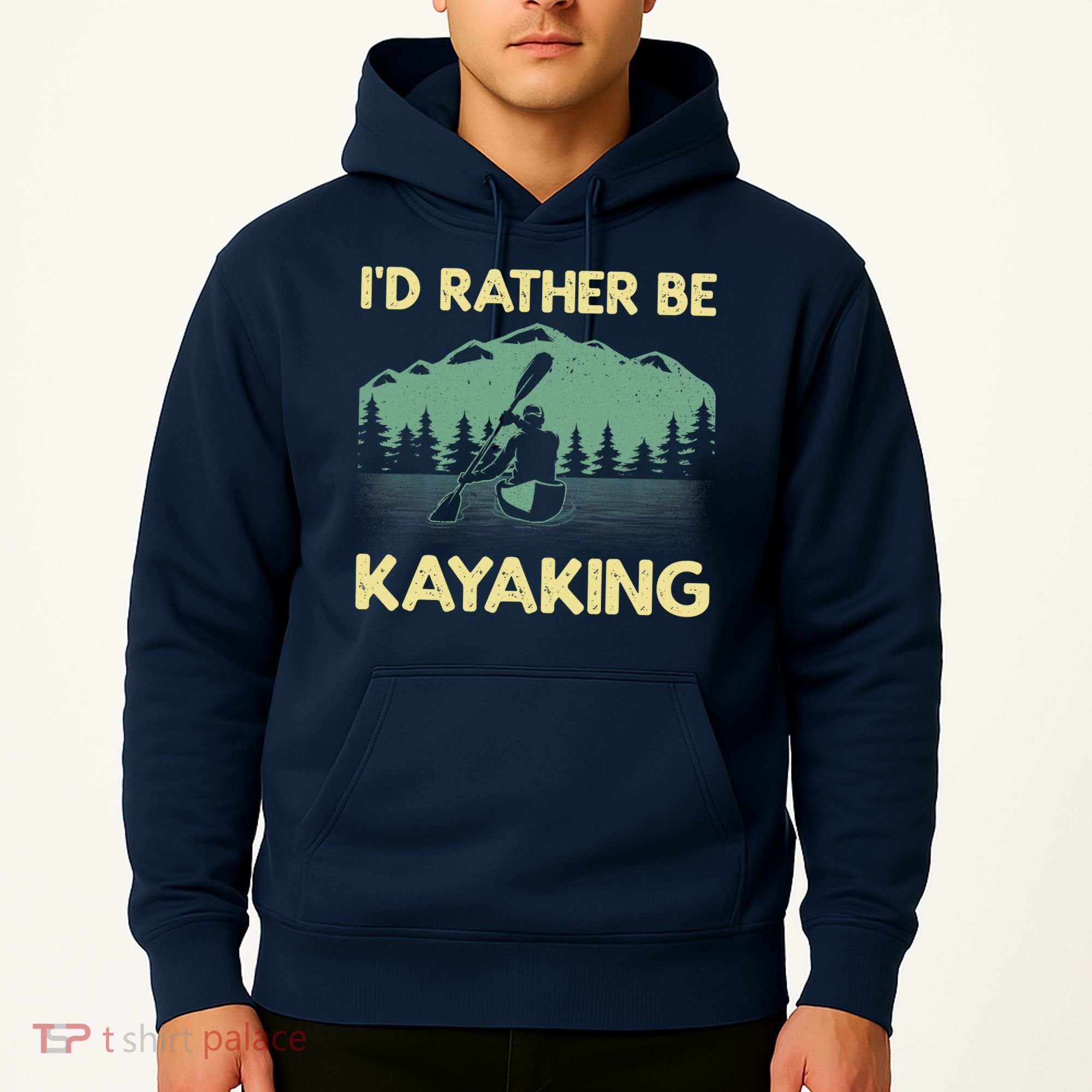 Cool Kayaking Art For Kayak Paddle Boating Kayaker Hoodie