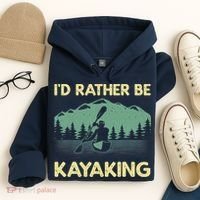 Cool Kayaking Art For Kayak Paddle Boating Kayaker Hoodie thumb 4