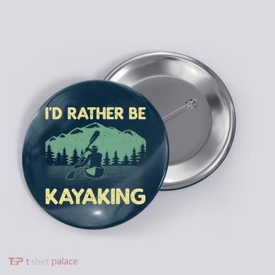 Cool Kayaking Art For Kayak Paddle Boating Kayaker Button