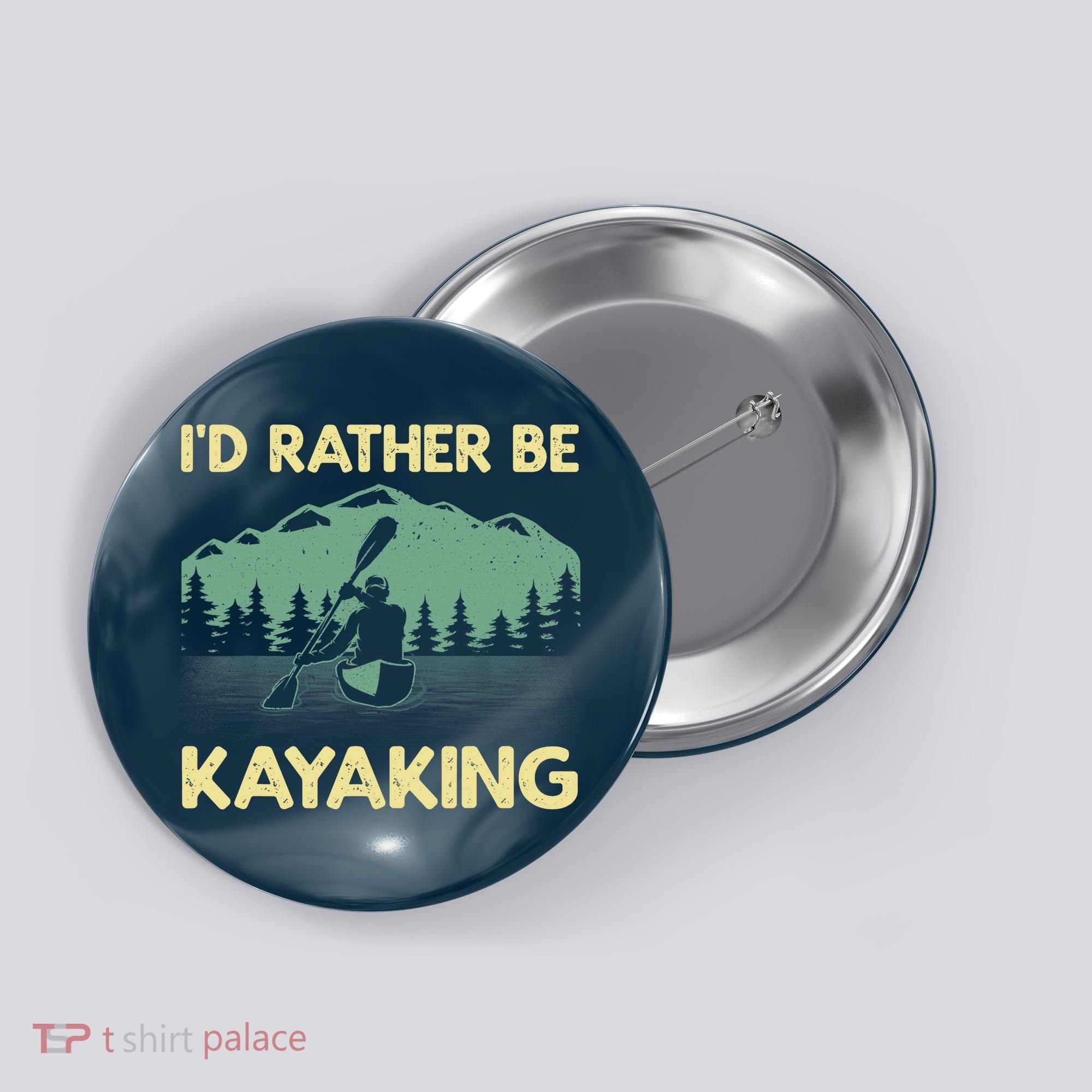 Cool Kayaking Art For Kayak Paddle Boating Kayaker Button