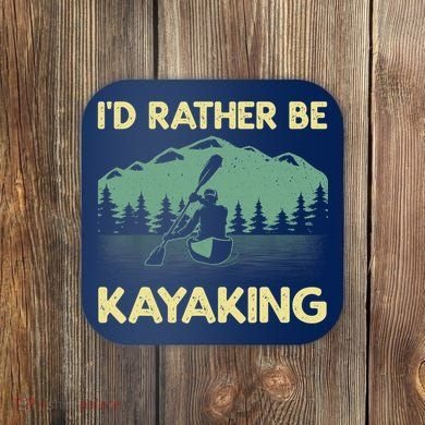 Cool Kayaking Art For Kayak Paddle Boating Kayaker Coaster