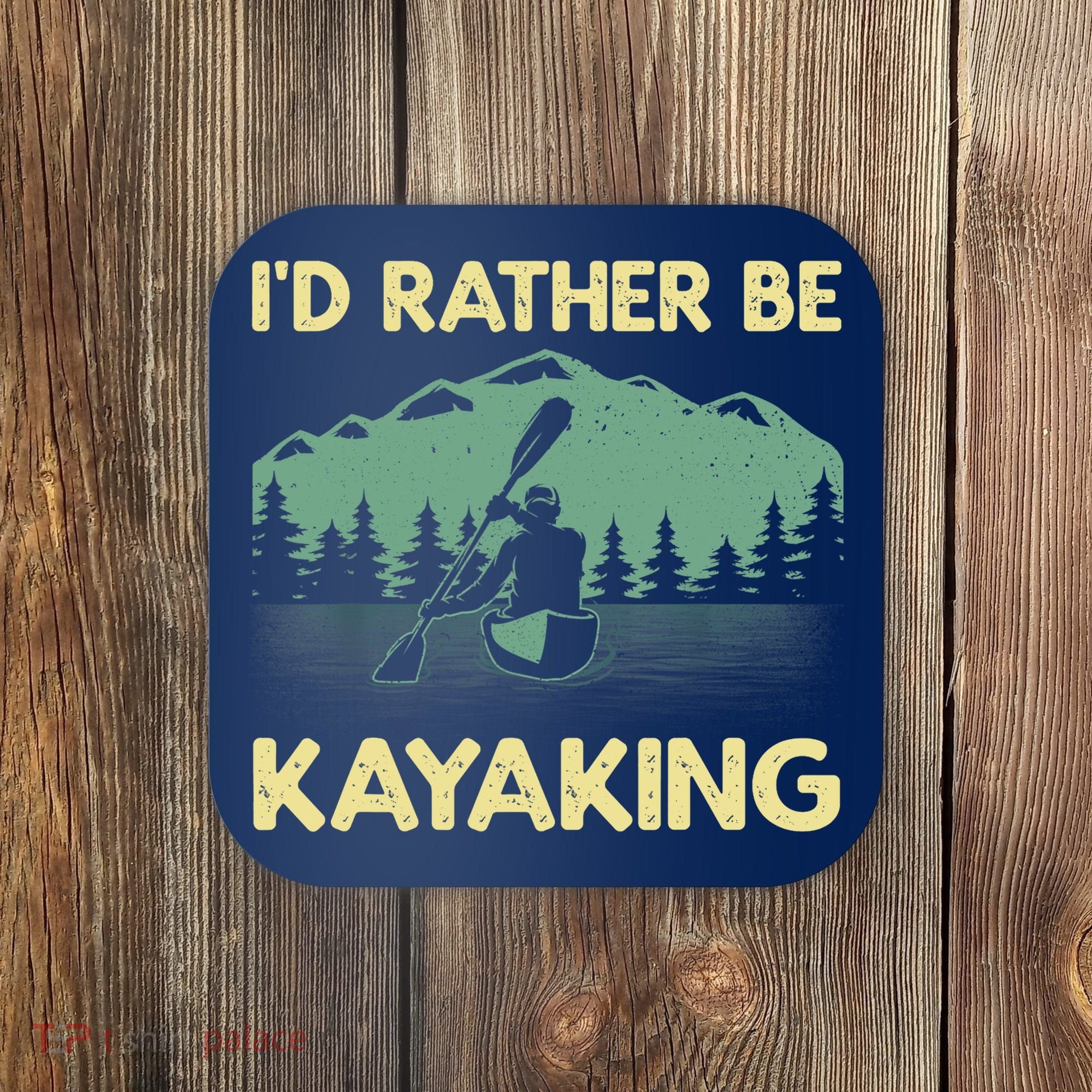 Cool Kayaking Art For Kayak Paddle Boating Kayaker Coaster