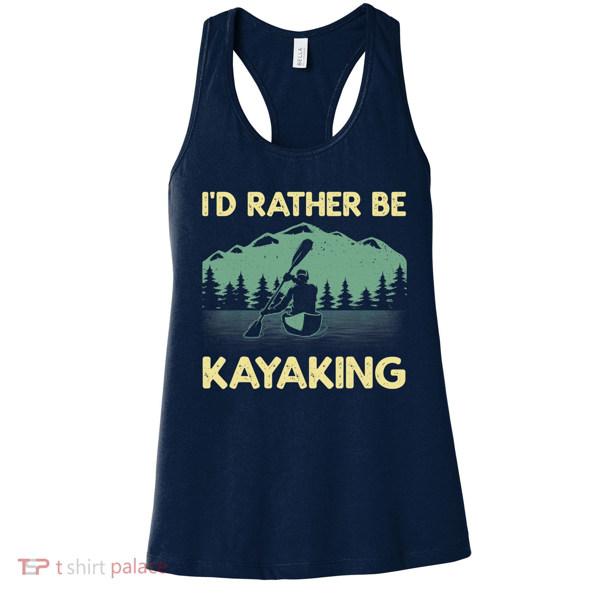 Cool Kayaking Art For Kayak Paddle Boating Kayaker Women's Tank Top