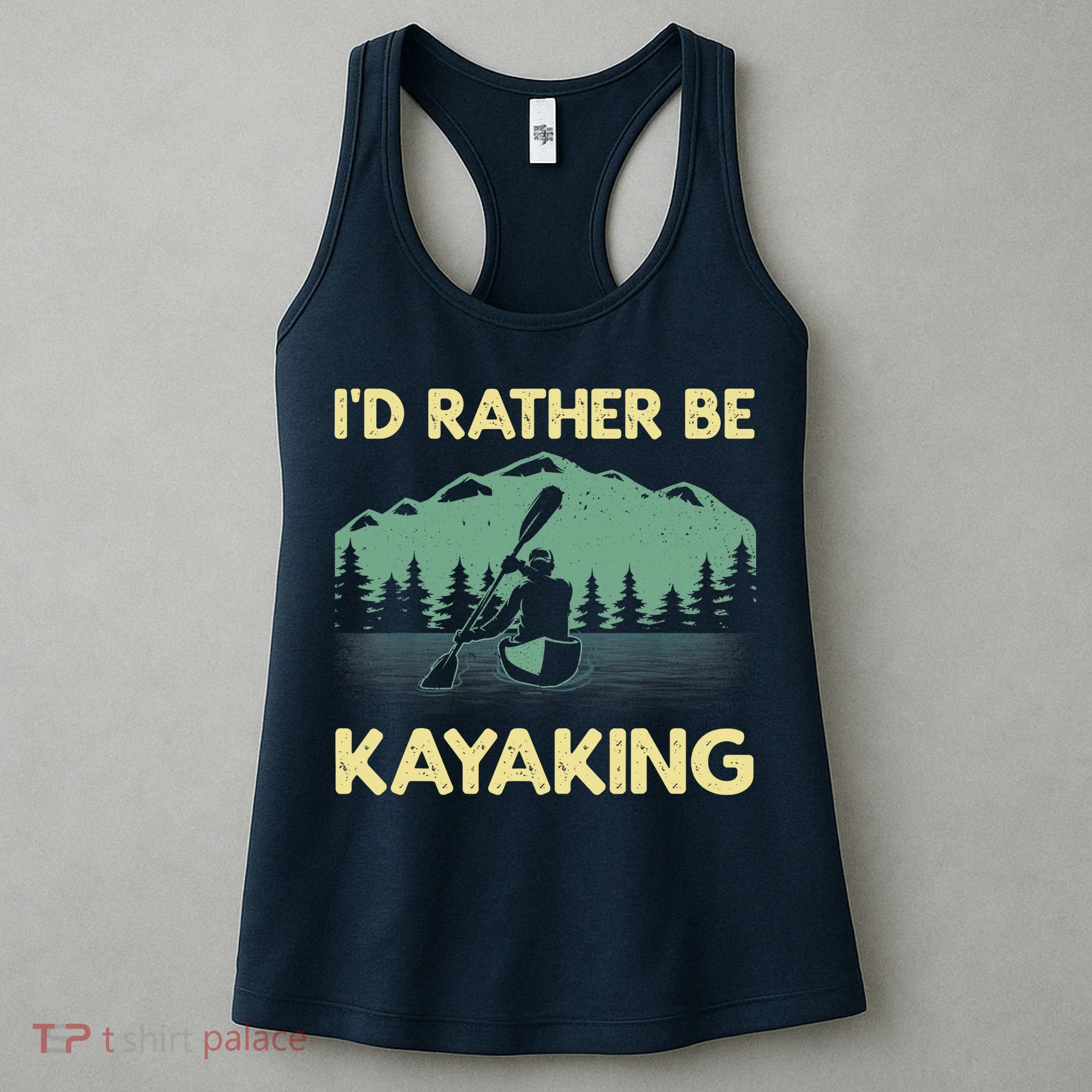 Cool Kayaking Art For Kayak Paddle Boating Kayaker Women's Tank Top