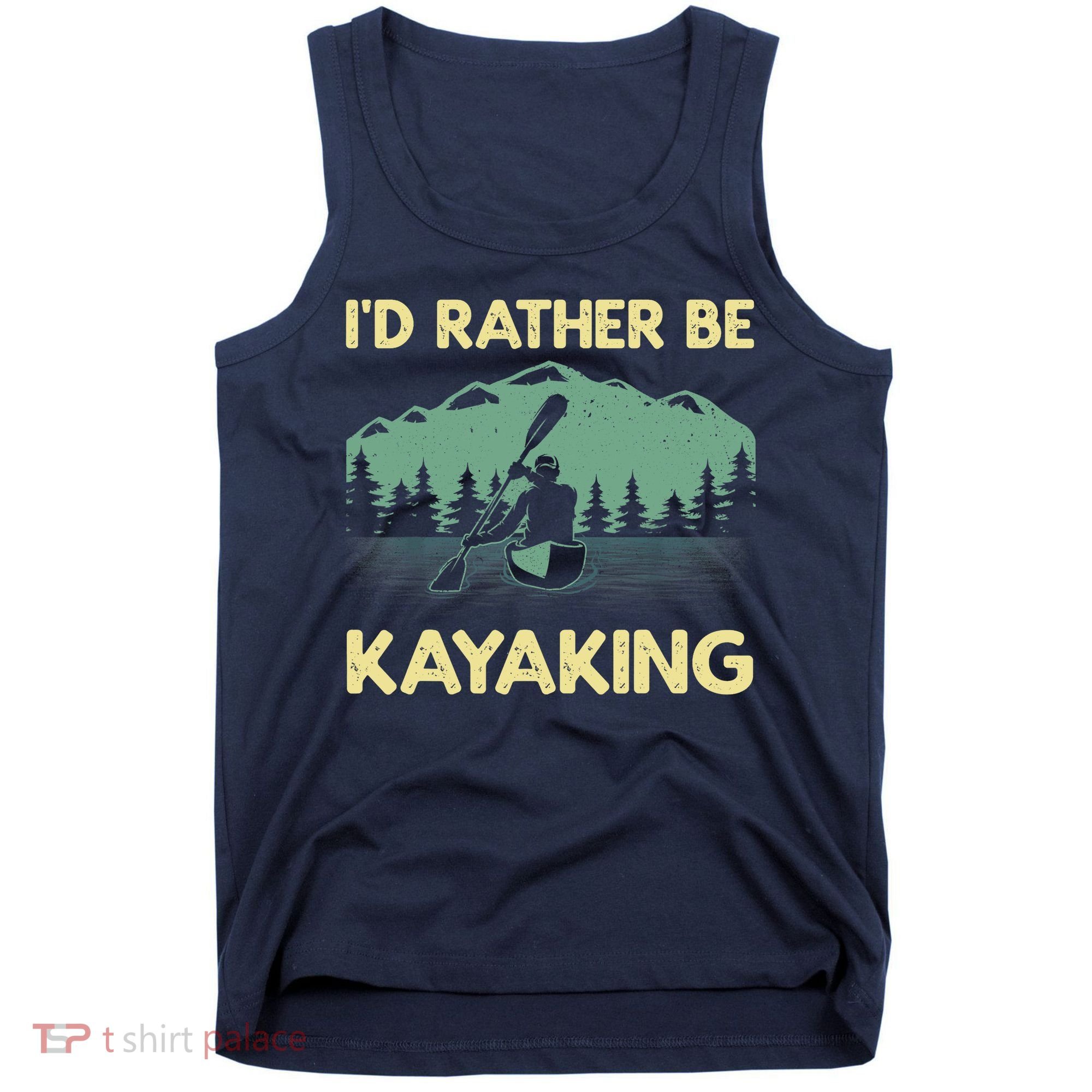 Cool Kayaking Art For Kayak Paddle Boating Kayaker Tank Top