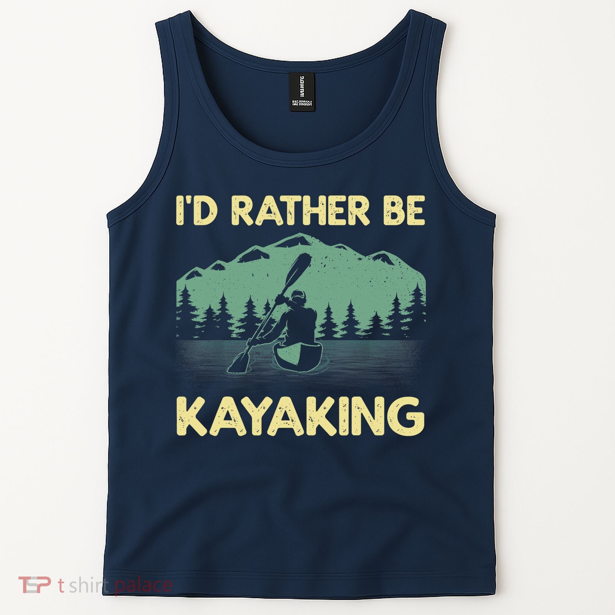 Cool Kayaking Art For Kayak Paddle Boating Kayaker Tank Top