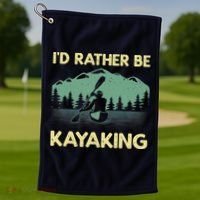 Cool Kayaking Art For Kayak Paddle Boating Kayaker Golf Towel thumb 1