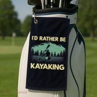 Cool Kayaking Art For Kayak Paddle Boating Kayaker Golf Towel thumb 2