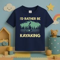 Cool Kayaking Art For Kayak Paddle Boating Kayaker Toddler T-Shirt thumb 3