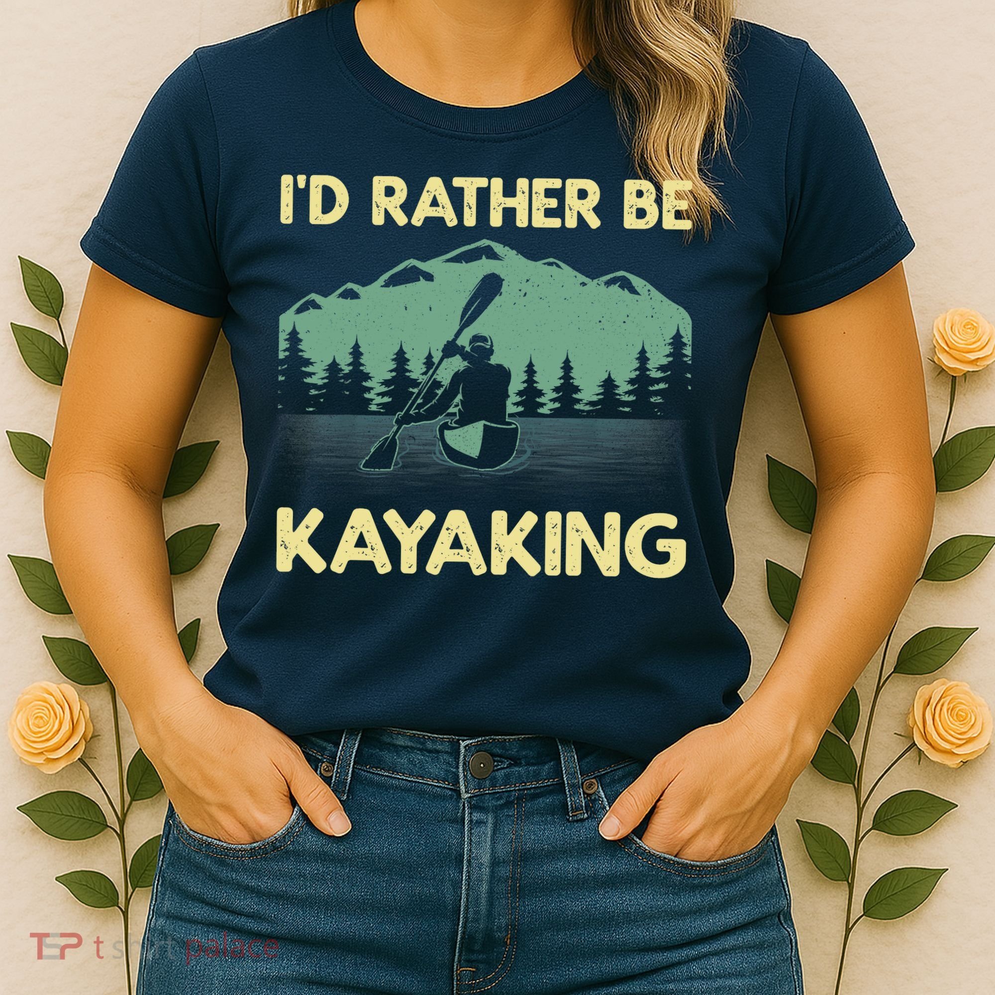 Cool Kayaking Art For Kayak Paddle Boating Kayaker Women's T-Shirt