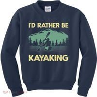 Cool Kayaking Art For Kayak Paddle Boating Kayaker Kids Sweatshirt thumb 0