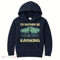 Cool Kayaking Art For Kayak Paddle Boating Kayaker Kids Hoodie thumb 0