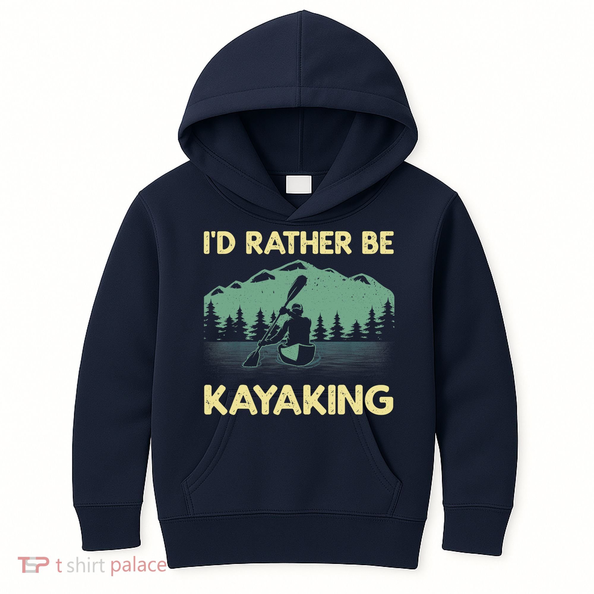 Cool Kayaking Art For Kayak Paddle Boating Kayaker Kids Hoodie