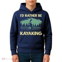 Cool Kayaking Art For Kayak Paddle Boating Kayaker Kids Hoodie thumb 4