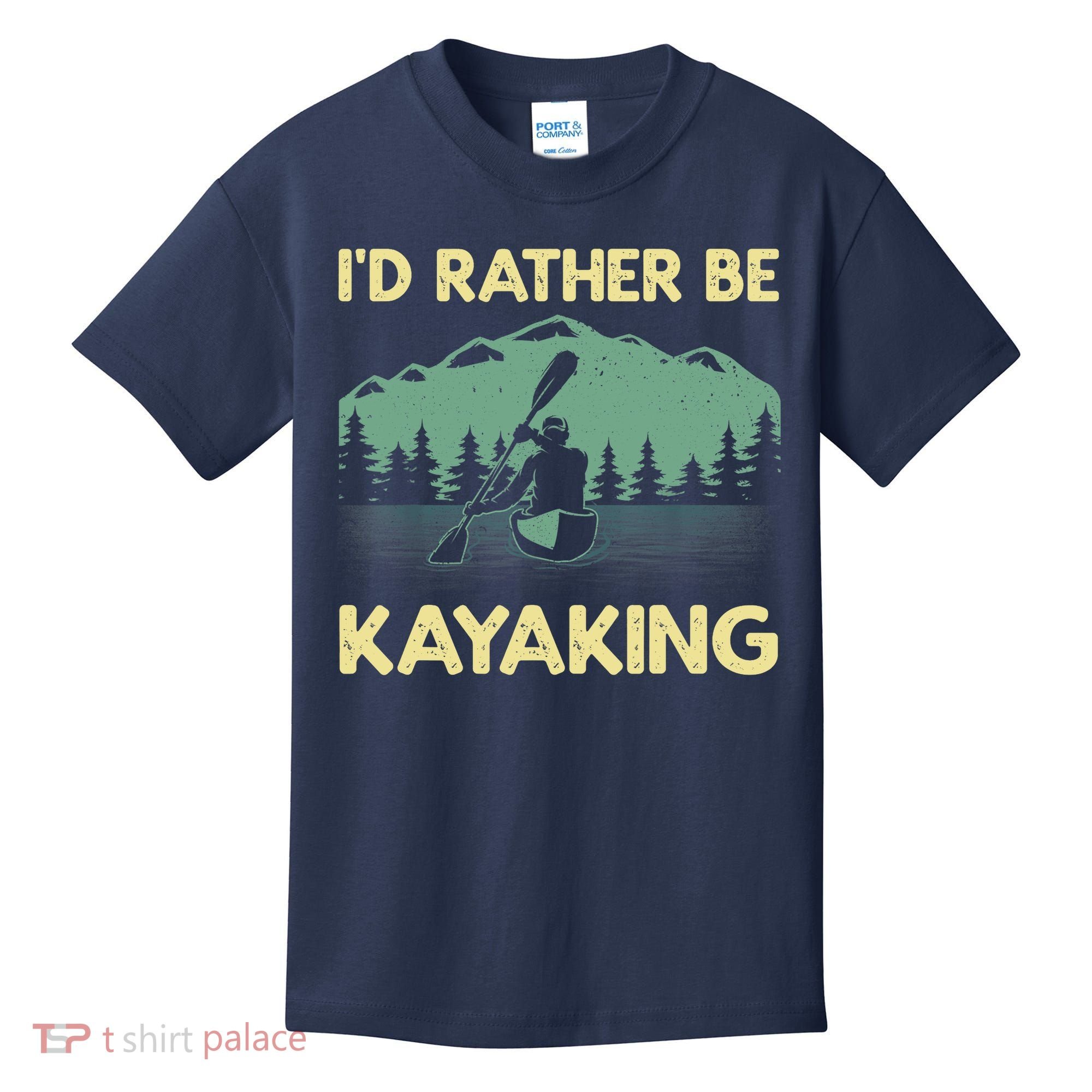 Cool Kayaking Art For Kayak Paddle Boating Kayaker Kids T-Shirt