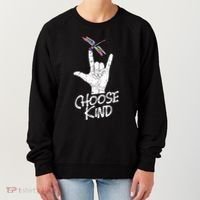 Choose Kind Asl Language Dragonfly Lover Insects Women's Sweatshirt thumb 0