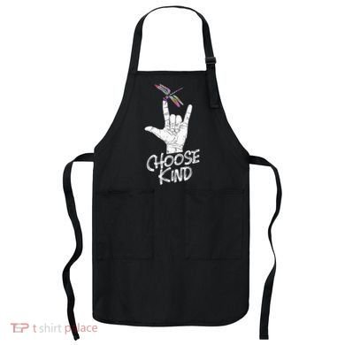 Choose Kind Asl Language Dragonfly Lover Insects Apron
